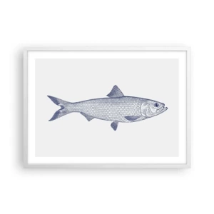 Poster in cornice bianca - Un saluto dai mari del nord - 70x50 cm