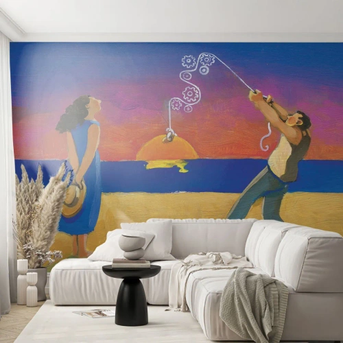 Fotomurali Autoadesivo Deluxe Sticker - Più delle stelle del cielo - Astrazione, Donna e Uomo, Pittura - 250x175 cm