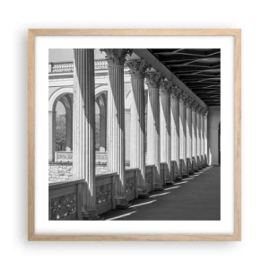 Poster in cornice rovere chiaro - Portico soleggiato - 50x50 cm