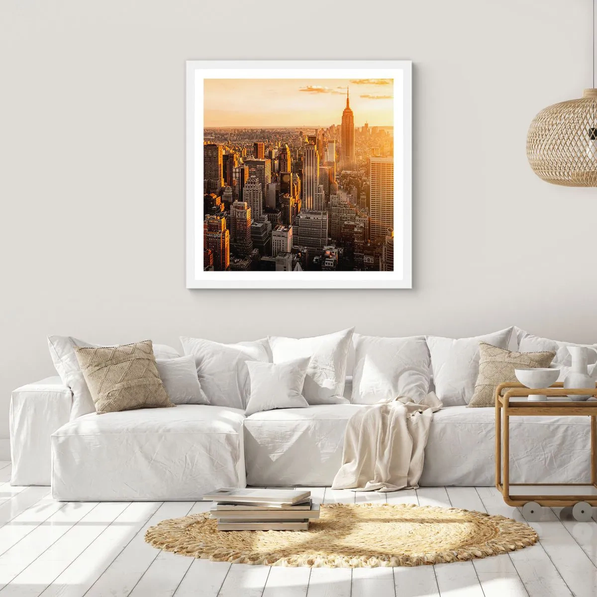 Poster in cornice bianca - Crescere al sole - 30x30 cm