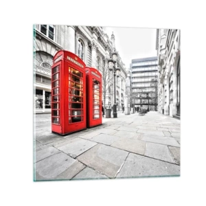 Quadro su vetro - Welcome to London - 50x50 cm