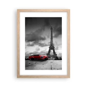 Poster in cornice rovere chiaro - Non molto tempo fa a Parigi - 30x40 cm