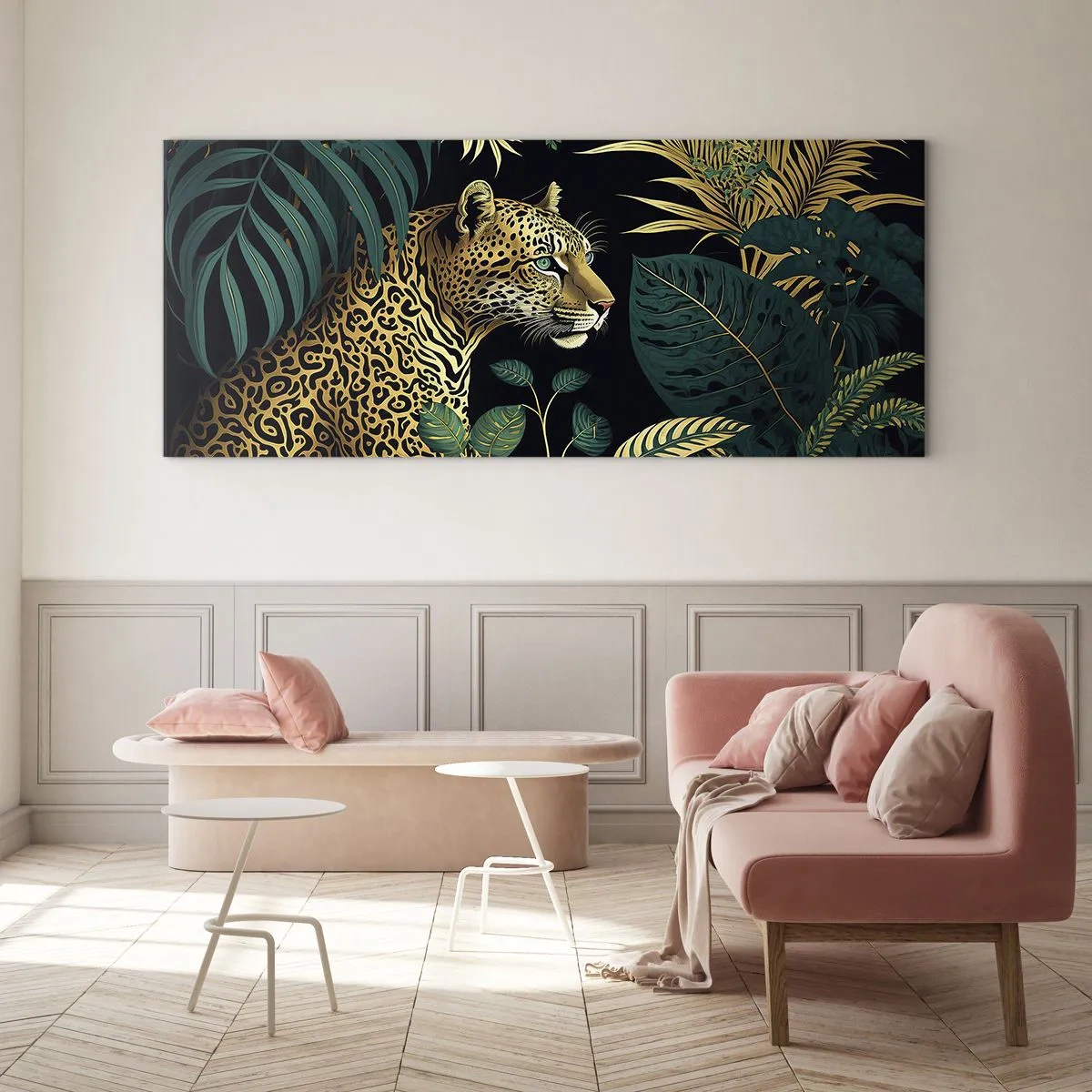 Quadro su vetro - Il signore della giungla - 100x40 cm