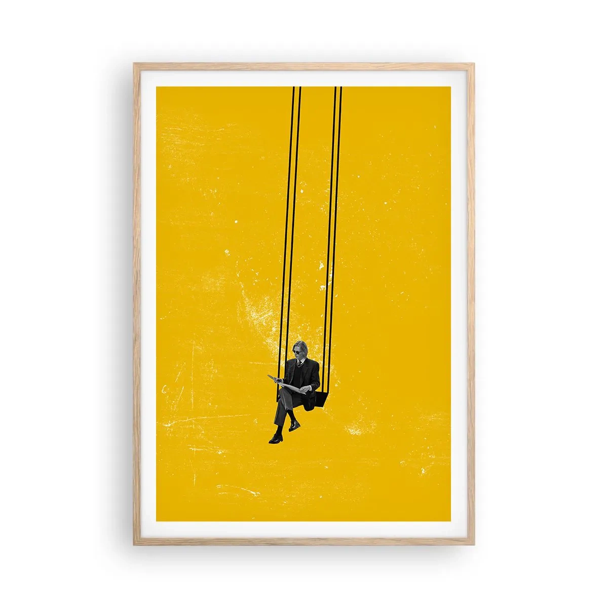 Poster in cornice rovere chiaro - Un giorno come tanti - 70x100 cm