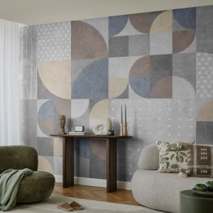 Fotomurali Autoadesivo Deluxe Sticker - Fantasia di ceramica - Astrazione, Pezzo, Motivo geometrico - 100x70 cm