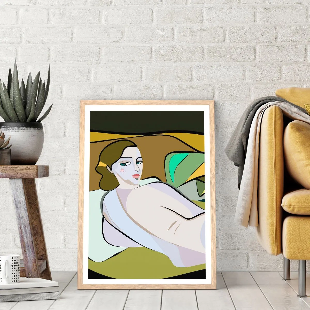 Poster in cornice rovere chiaro - Ritratto intimo - 61x91 cm