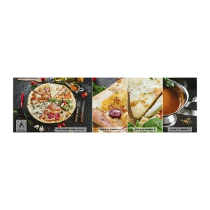 Campione di Fotomurale Adesivo Deluxe Sticker - Ventaglio di gusti - Gastronomia, Pizza, Italia - 100x30 cm