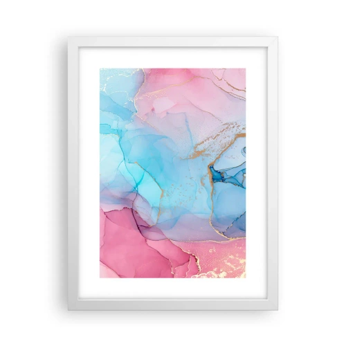 Poster in cornice bianca - Incontro e compenetrazione - 30x40 cm