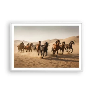 Poster in cornice bianca - Liberi come il vento - 91x61 cm