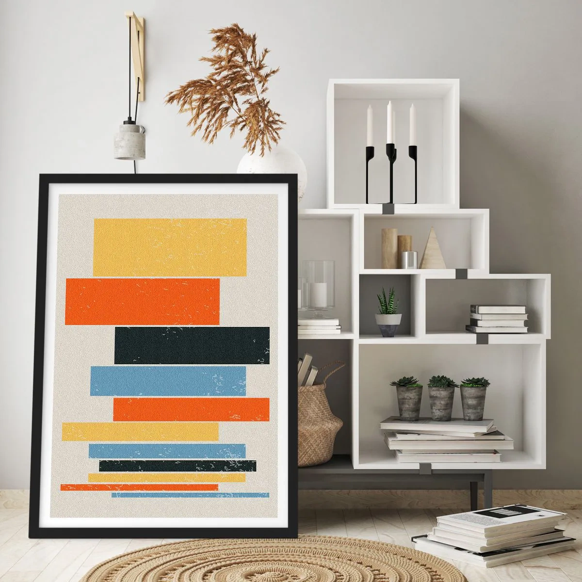 Poster in cornice nera - Notazione musicale - 70x100 cm