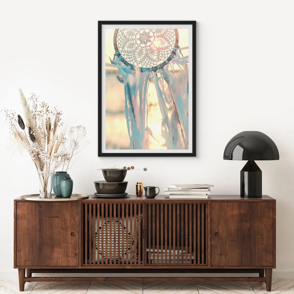 Poster in cornice nera - Totem di pizzo - 40x50 cm