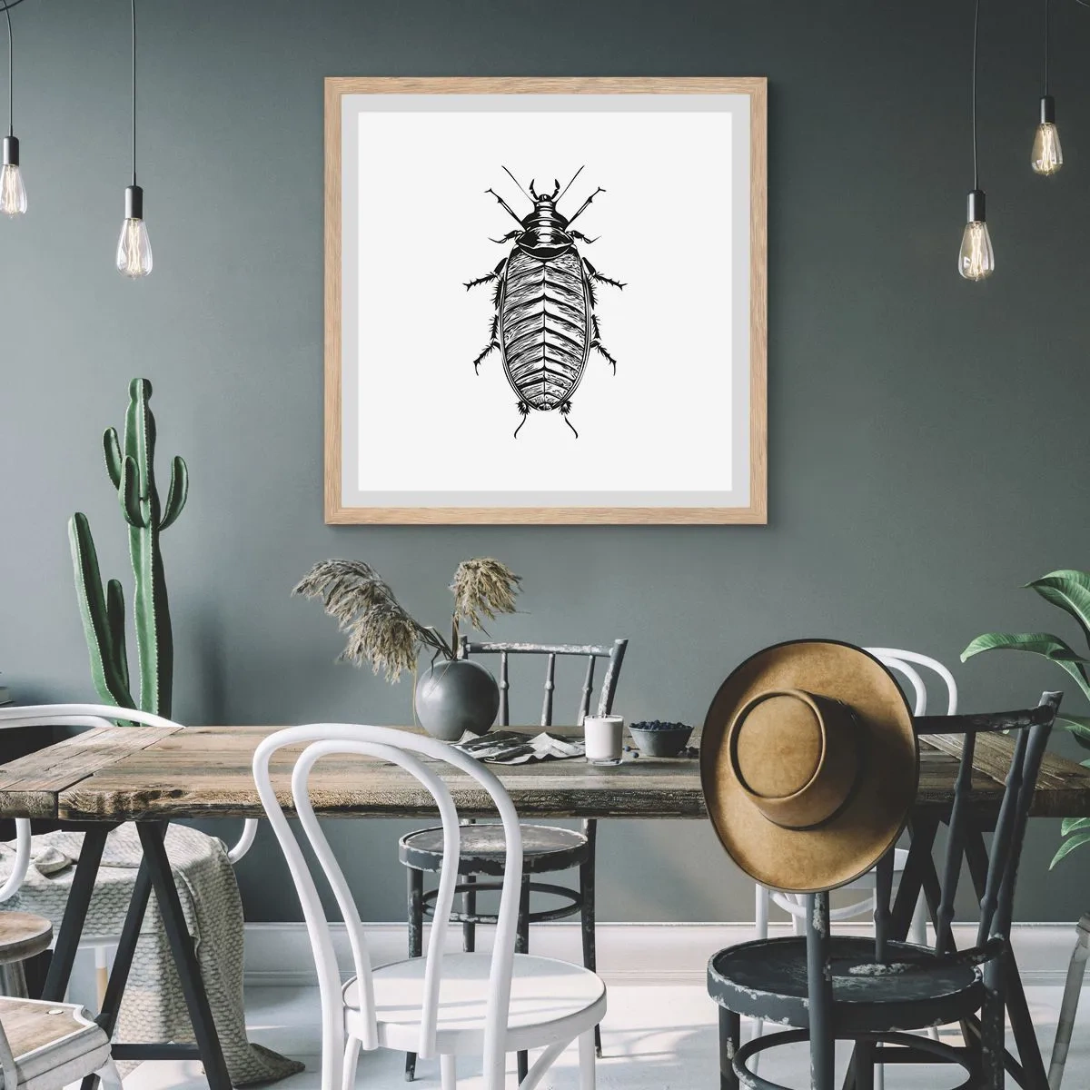 Poster in cornice rovere chiaro - Che esemplare! - 60x60 cm