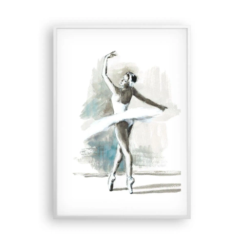 Poster in cornice bianca - Tramutata in un cigno - 70x100 cm