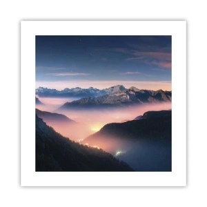 Poster - La luce nelle valli - 40x40 cm