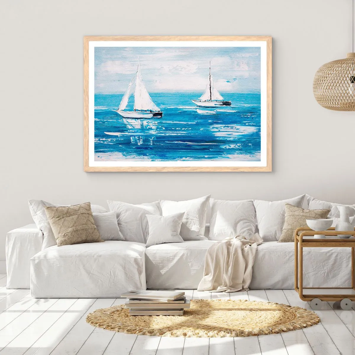 Poster in cornice rovere chiaro - Con un amico al fianco - 40x30 cm