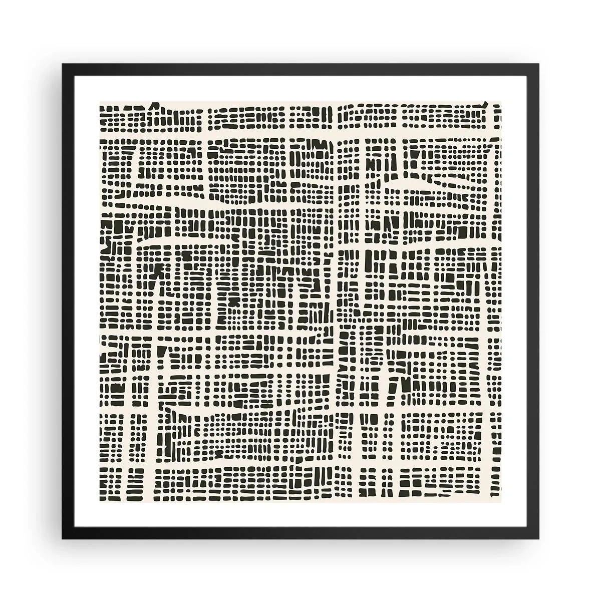 Poster in cornice nera - Composizione tessuta - 60x60 cm