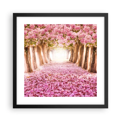 Poster in cornice nera - La strada verso il paradiso - 40x40 cm