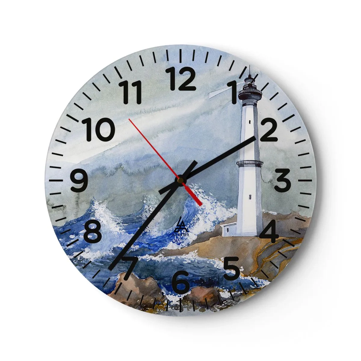 Orologio da parete - Orologio in Vetro - Contro il buio e le burrasche - 40x40 cm