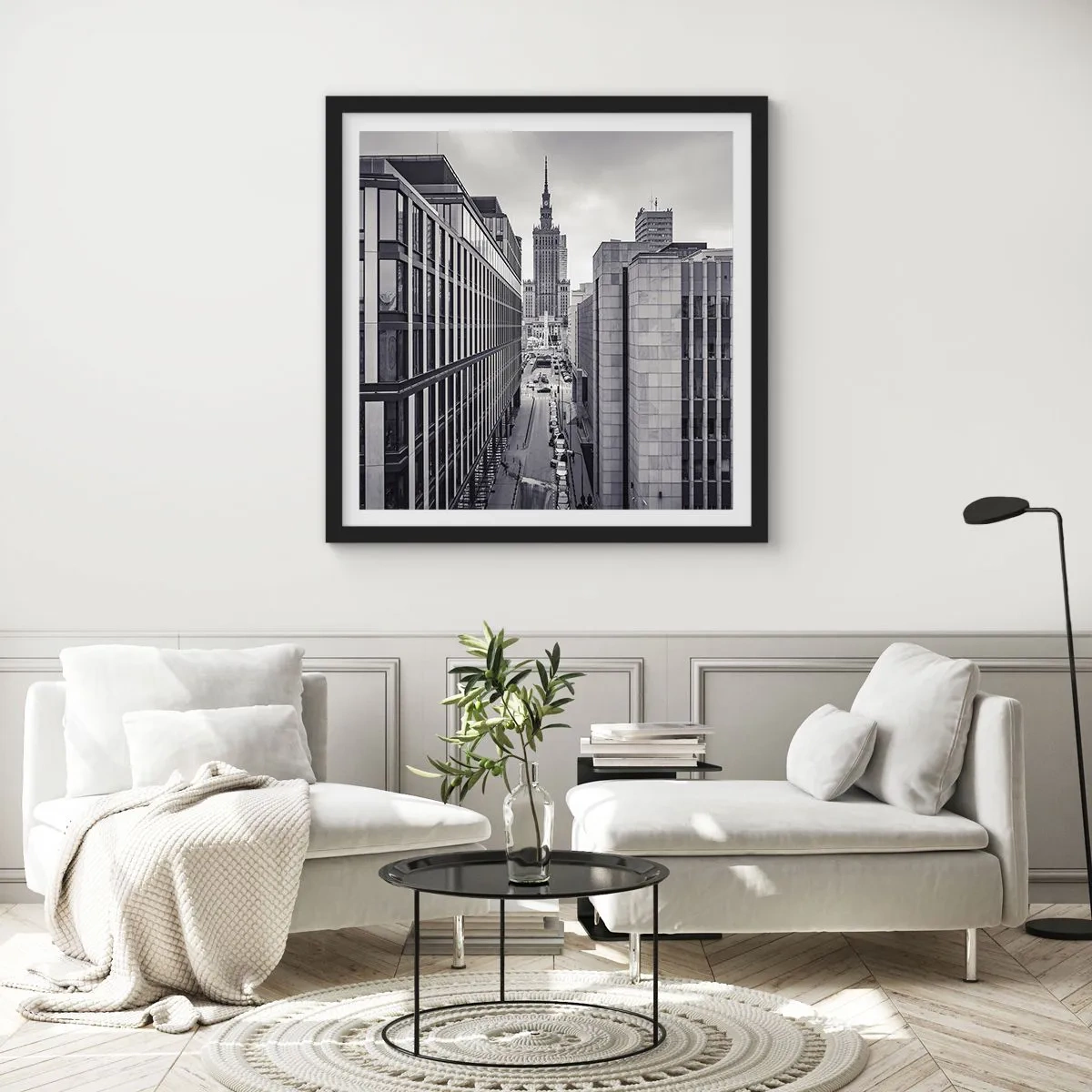 Poster in cornice nera - La valle di Varsavia - 40x40 cm