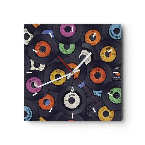 Orologio da parete - Orologio in Vetro - I colori della classicità - 40x40 cm
