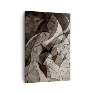Quadro su tela - Stampe su Tela - Motivo astratto nei toni del marrone e della terra - 50x70cm - La circolazione dei colori della terra - Decorazione murale moderna per soggiorno e camera da letto ARTTOR