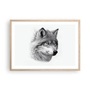 Poster in cornice rovere chiaro - Alfa, senza dubbio - 70x50 cm