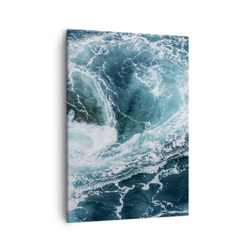 Quadro su tela - Stampe su Tela - Vortice oceanico dinamico - 50x70cm - La porta verso il centro della Terra - Decorazione murale moderna per soggiorno e camera da letto ARTTOR