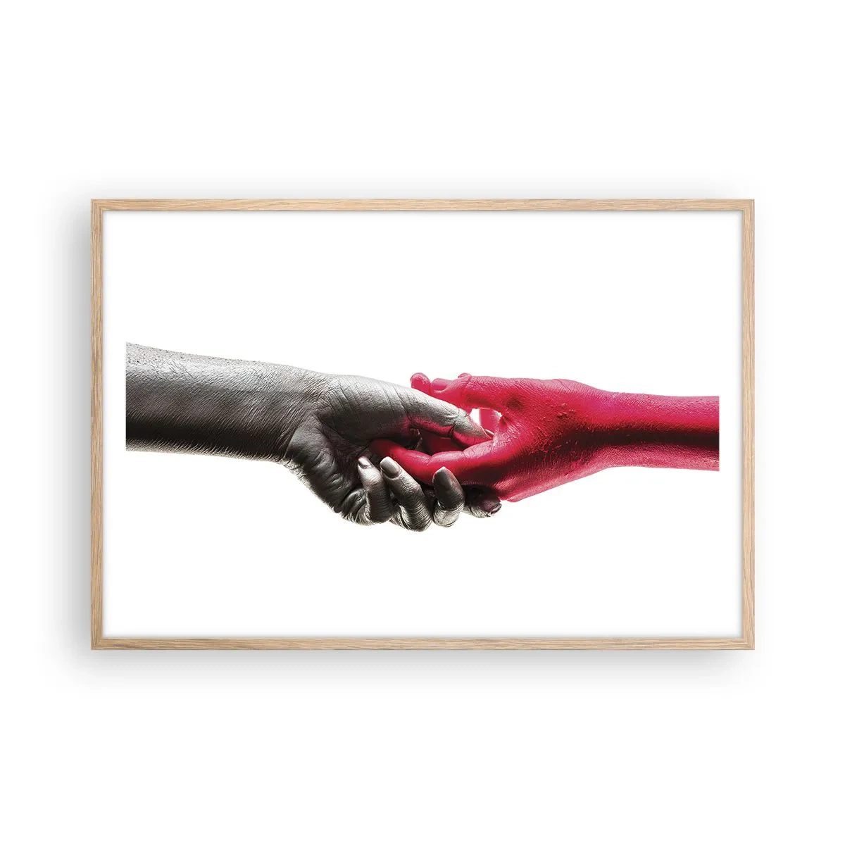 Poster in cornice rovere chiaro - Insieme, sebbene diversi - 91x61 cm