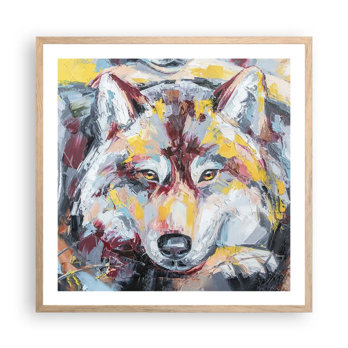 Poster in cornice rovere chiaro - Pace tra i suoi - 60x60 cm