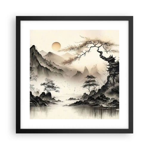 Poster in cornice nera - Il fascino irripetibile dell'oriente - 40x40 cm