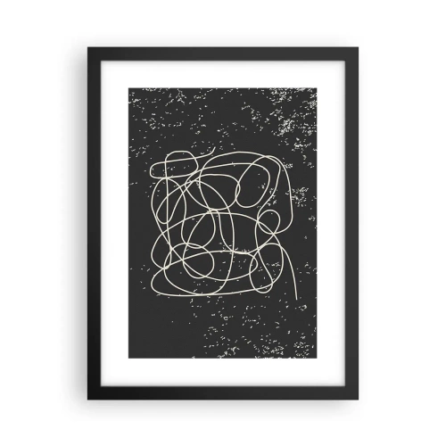 Poster in cornice nera - Il caos dei pensieri - 30x40 cm