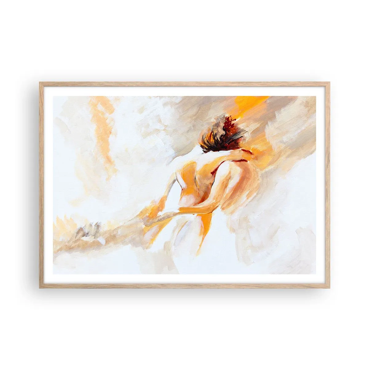 Poster in cornice rovere chiaro - Nel cielo dell'intimità - 100x70 cm