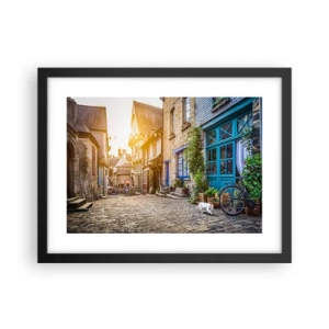 Poster in cornice nera - Lo spirito bianco della cittadina - 40x30 cm