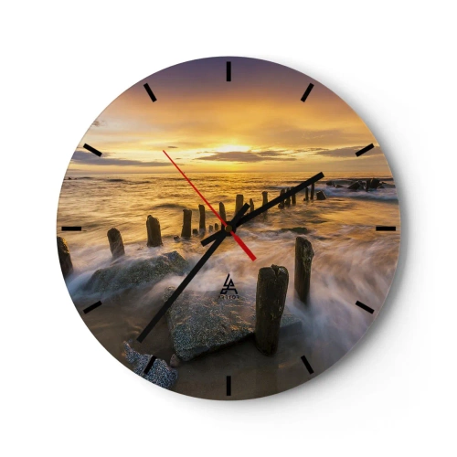 Orologio da parete - Orologio in Vetro - La bellezza selvatica del Baltico - 40x40 cm