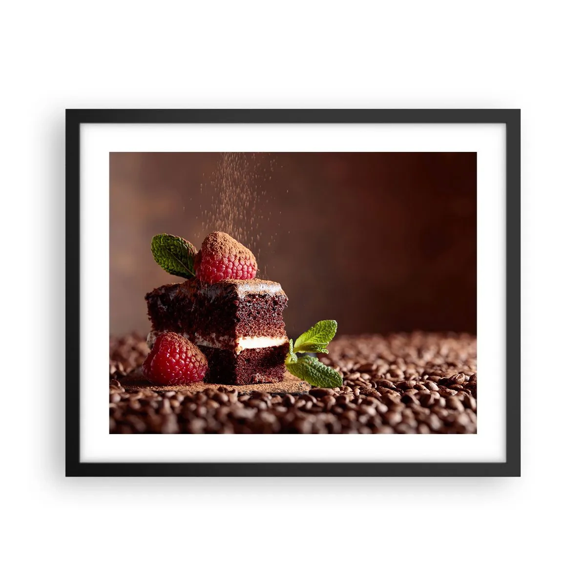 Poster in cornice nera - La vita è dolce - 50x40 cm