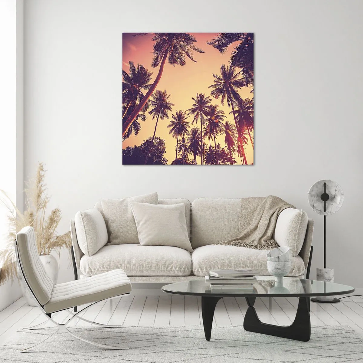 Quadro su vetro - Composizione tropicale - 40x40 cm