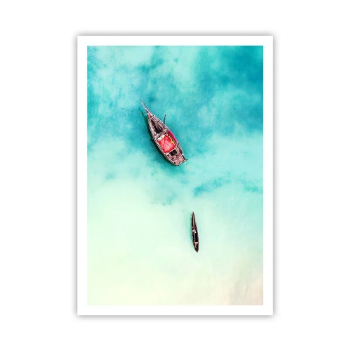 Poster - Nelle spiagge di Zanzibar, quando c'è troppa acqua... - 70x100 cm