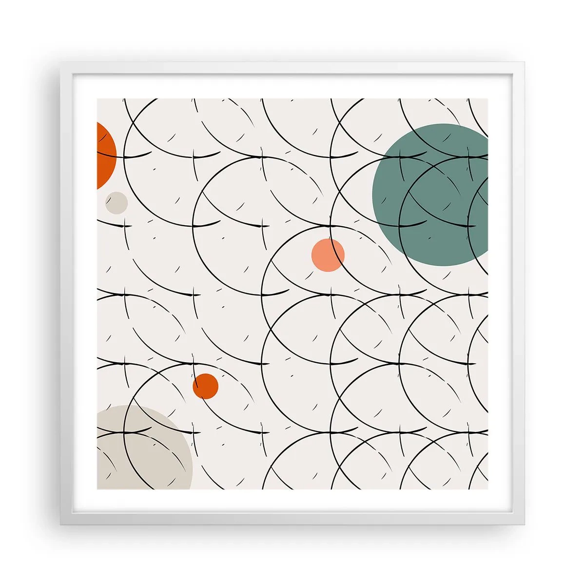 Poster in cornice bianca - Nello spirito della pop-art - 60x60 cm