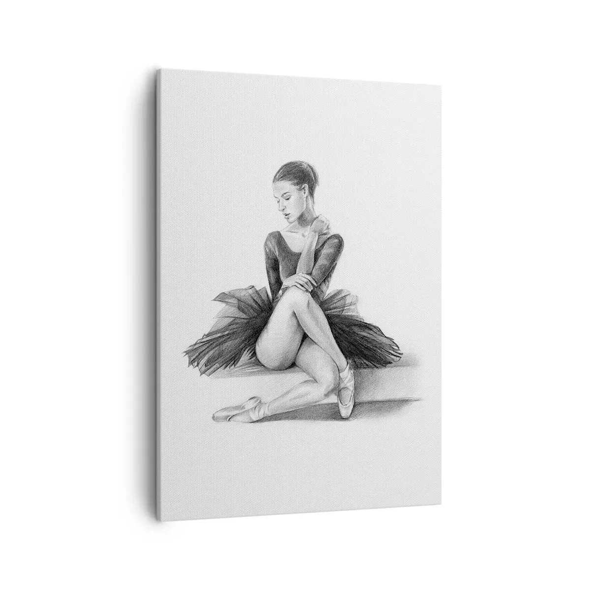 Quadro su tela - Stampe su Tela - Uno schizzo di una ballerina in uno stile classico e sottile - 50x70cm - Incantata dalla danza - Decorazione murale moderna per soggiorno e camera da letto ARTTOR