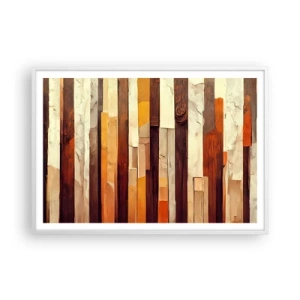 Poster in cornice bianca - L'inno dei legni boschivi - 100x70 cm