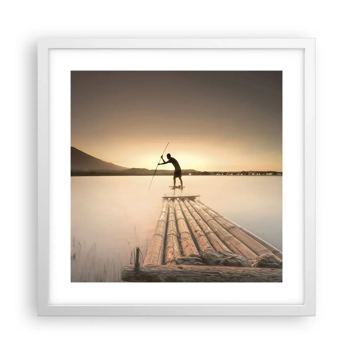 Poster in cornice bianca - Prima del riposo - 40x40 cm