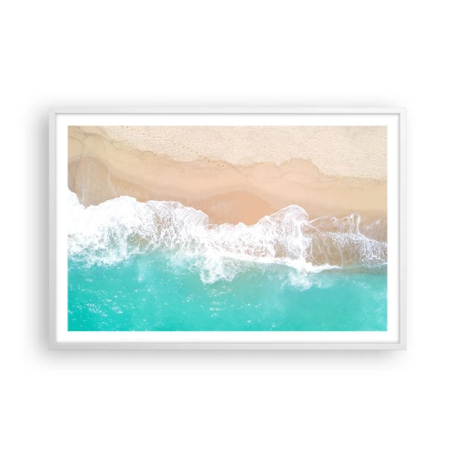 Poster in cornice bianca - Un tocco carezzevole - 91x61 cm
