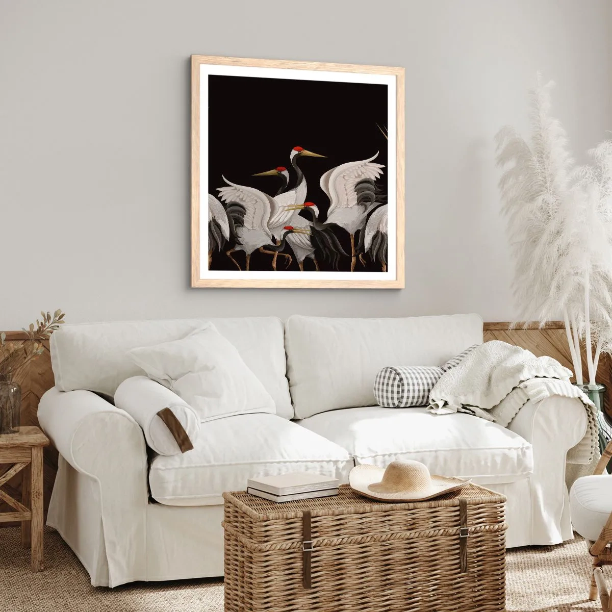 Poster in cornice rovere chiaro - Cose da uccelli - 50x50 cm