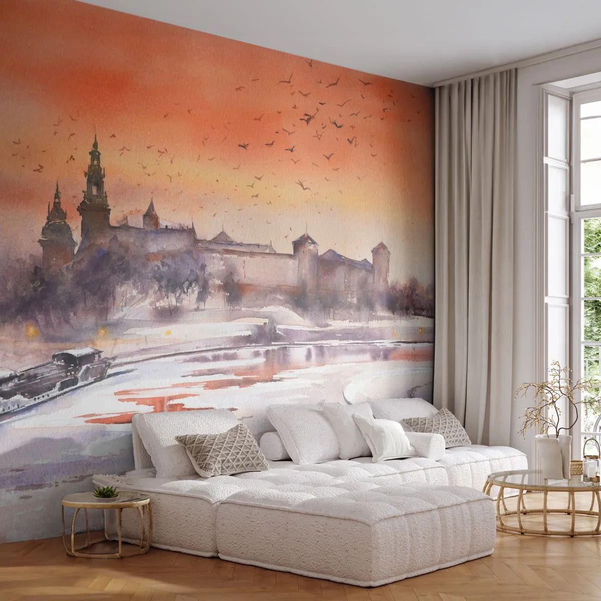 Fotomurali Autoadesivo Deluxe Sticker - Tramonto reale - Paesaggio, Paesaggio, Classico - 250x175 cm