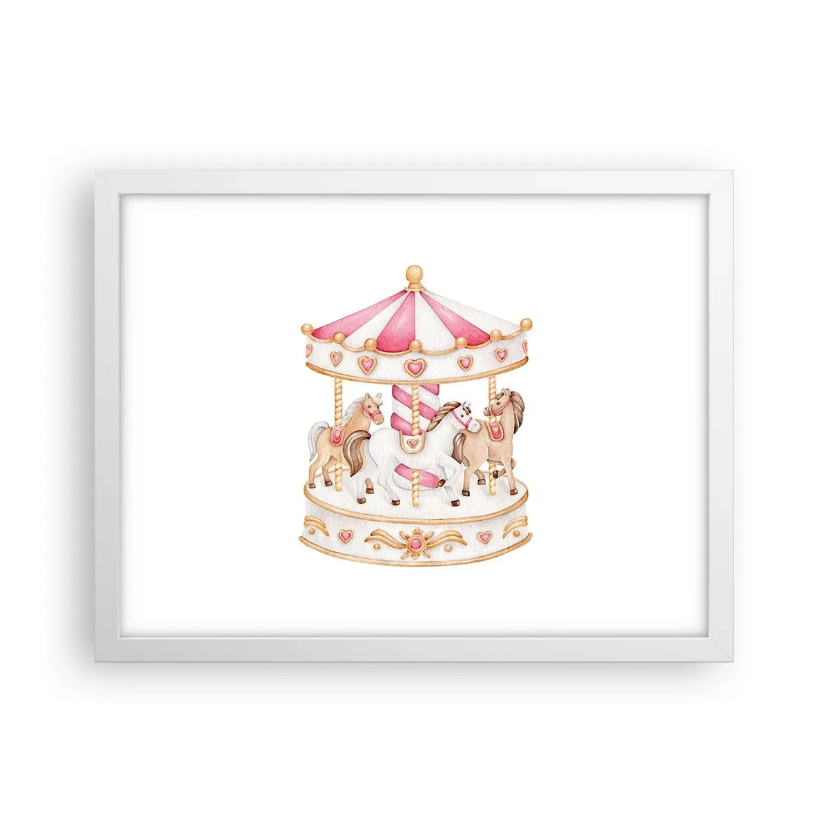 Poster in cornice bianca - Il dolce mondo dell'infanzia - 40x30 cm