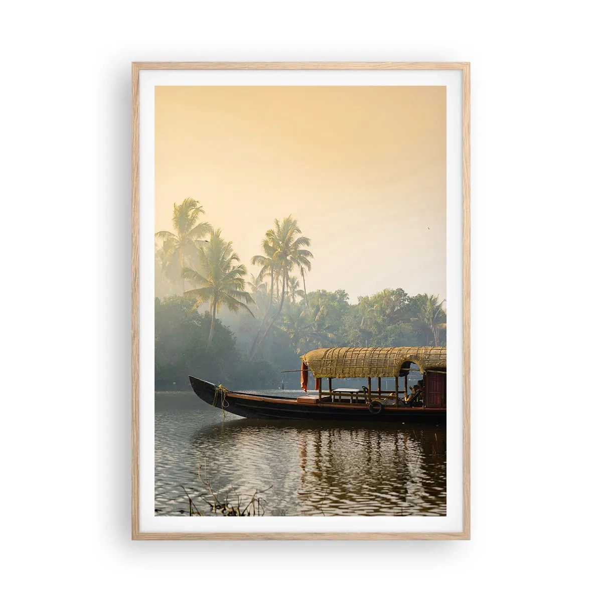 Poster in cornice rovere chiaro - Casa sul fiume - 70x100 cm