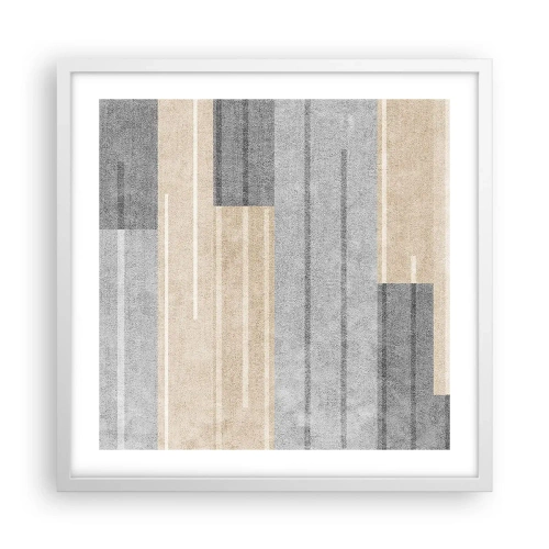 Poster in cornice bianca - Composizione: rigare dritto - 50x50 cm
