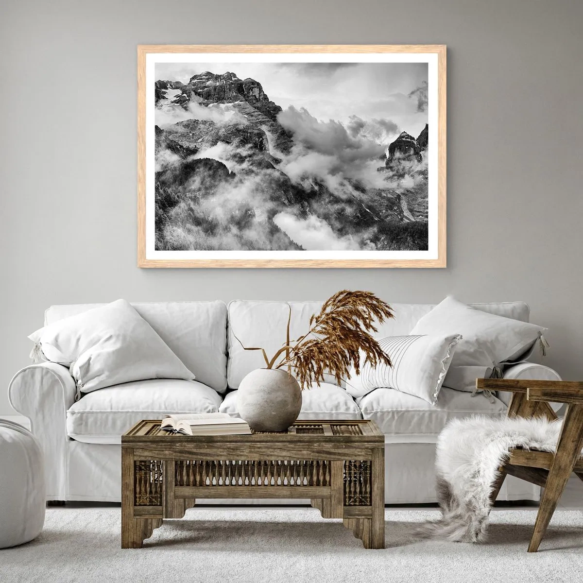 Poster in cornice rovere chiaro - Belli e terribili - 70x50 cm