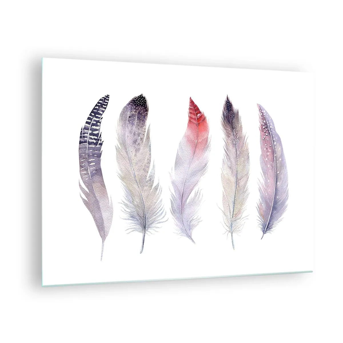 Quadro su vetro - Delicate come una nebbia multicolore - 70x50 cm