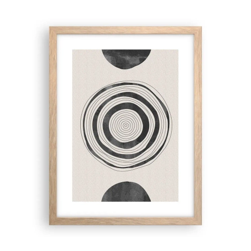 Poster in cornice rovere chiaro - Conta ciò che sta in mezzo - 30x40 cm